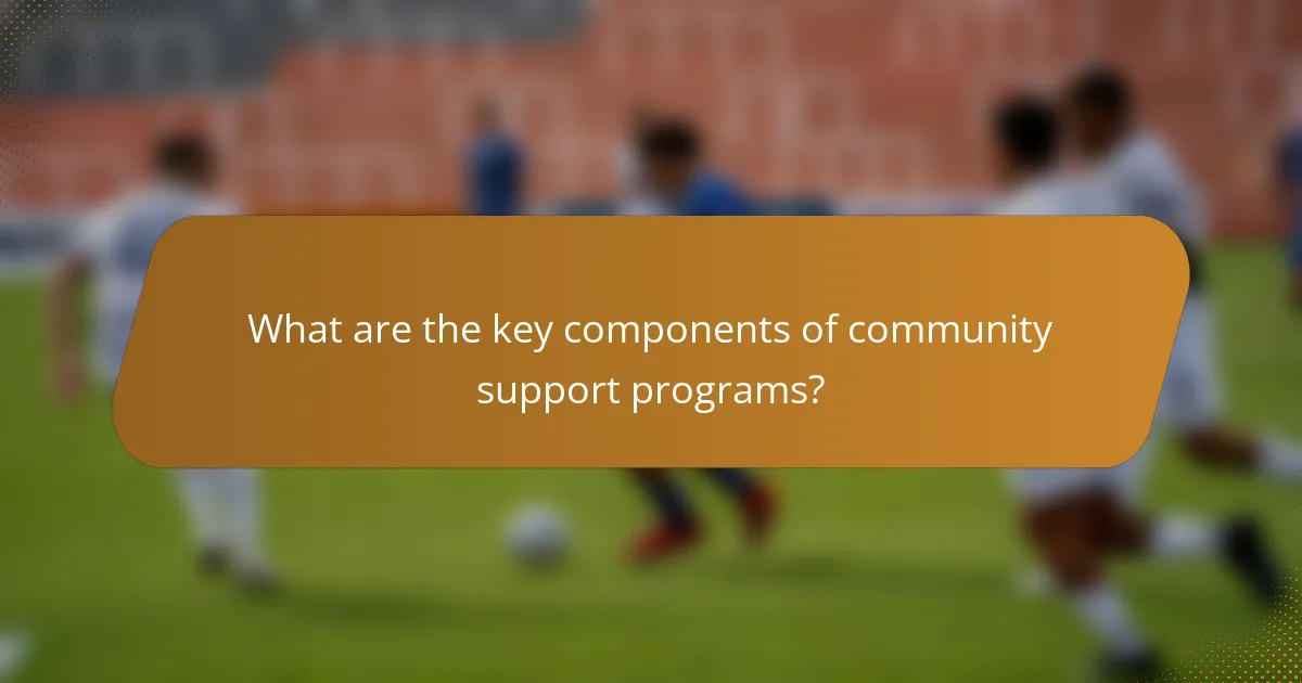 What are the key components of community support programs?
